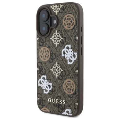 iPhone 16 Guess Peony On 4G Background MagSafe dėklas - rudas 1