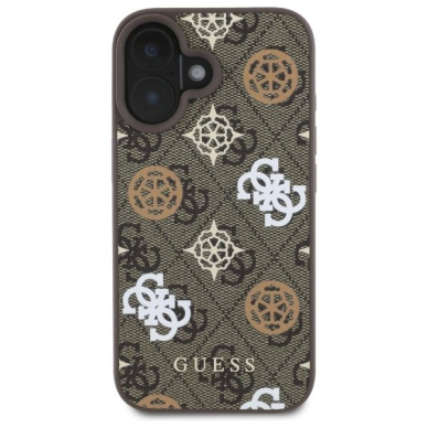 iPhone 16 Guess Peony On 4G Background MagSafe dėklas - rudas 2