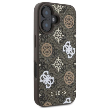iPhone 16 Guess Peony On 4G Background MagSafe dėklas - rudas 3