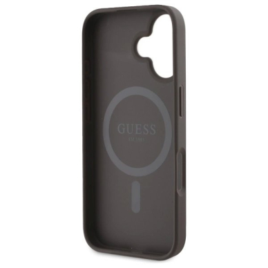 iPhone 16 Guess Peony On 4G Background MagSafe dėklas - rudas 6