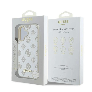 Dėklas Guess Peony Script Logo MagSafe iPhone 16 - Baltas 7 Dėklas Guess Peony Script Logo MagSafe iPhone 16 - Baltas 7