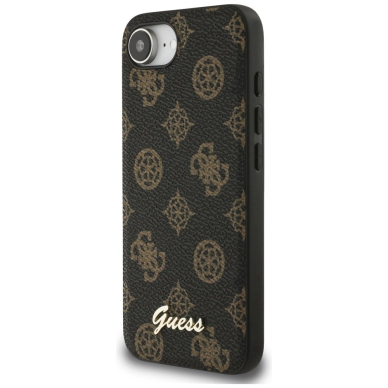 iPhone 16e – Guess Peony Script Logo MagSafe dėklas - Juodas 1