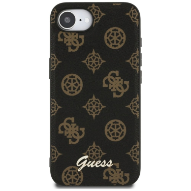 iPhone 16e – Guess Peony Script Logo MagSafe dėklas - Juodas 2