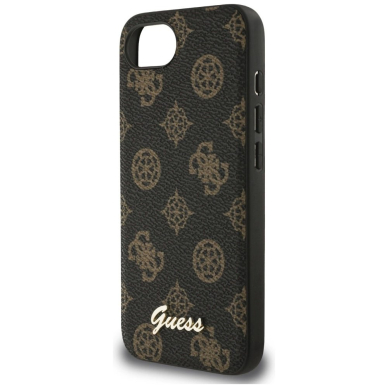 iPhone 16e – Guess Peony Script Logo MagSafe dėklas - Juodas 5