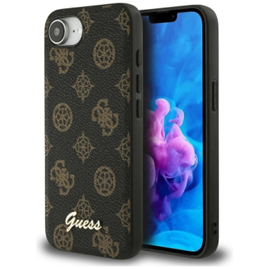 iPhone 16e – Guess Peony Script Logo MagSafe dėklas - Juodas iPhone 16e – Guess Peony Script Logo MagSafe dėklas - Juodas
