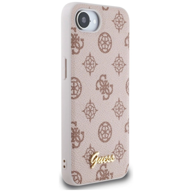 iPhone 16e – Guess Peony Script Logo MagSafe dėklas - Rudas 3