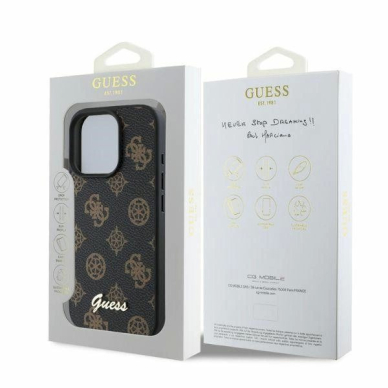 Guess Peony Script MagSafe iPhone 16 Pro Max Dėklas - Juodas 3 Guess Peony Script MagSafe iPhone 16 Pro Max Dėklas - Juodas 3