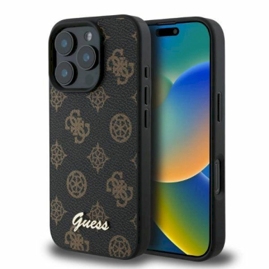 Guess Peony Script MagSafe iPhone 16 Pro Max Dėklas - Juodas Guess Peony Script MagSafe iPhone 16 Pro Max Dėklas - Juodas