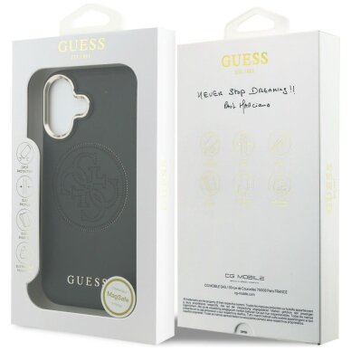 iPhone 17 Guess Perforated 4G MagSafe dėklas – juodas 7