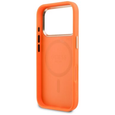 iPhone 17 Pro Guess Perforated 4G MagSafe dėklas – oranžinis 6