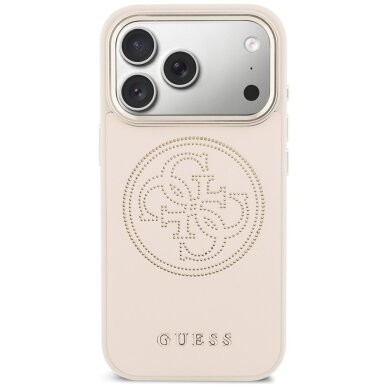 iPhone 17 Pro Guess Perforated 4G MagSafe dėklas – rožinis 2