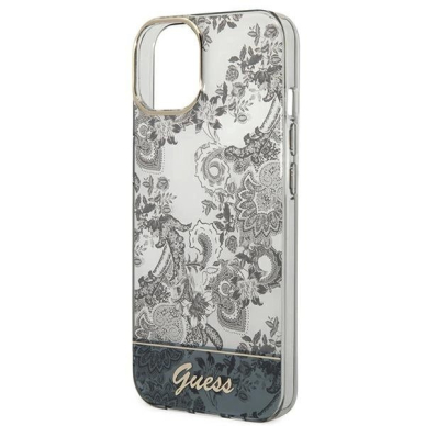 Guess Porcelain Collection iPhone 14 / 15 / 13 6.1&quot; Dėklas - Pilkas 5
