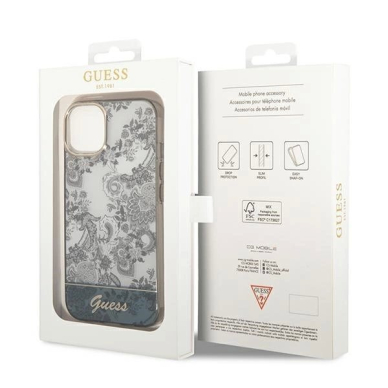 Guess Porcelain Collection iPhone 14 / 15 / 13 6.1&quot; Dėklas - Pilkas 7