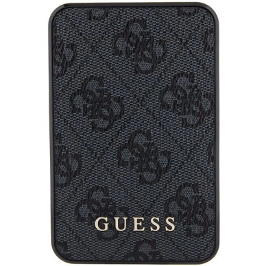 Guess Powerbank 15W GUPB5LP4GEGK 5000mAh black/black 4G Leather Metal Logo 1 Guess Powerbank 15W GUPB5LP4GEGK 5000mAh black/black 4G Leather Metal Logo 1