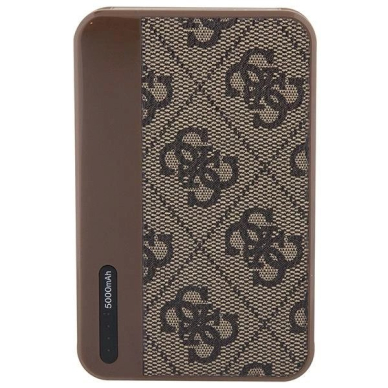 Guess Powerbank 15W GUPB5LP4GEGW 5000mAh brown/brown 4G Leather Metal Logo 3 Guess Powerbank 15W GUPB5LP4GEGW 5000mAh brown/brown 4G Leather Metal Logo 3