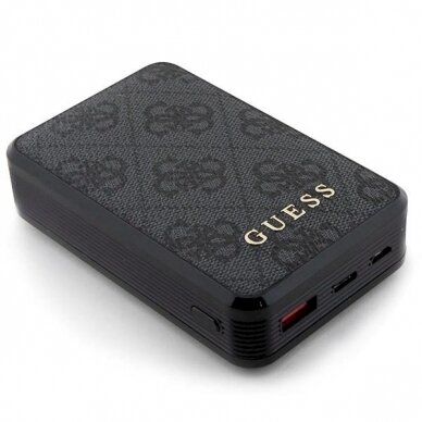 Guess Powerbank 18W GUPB10DP4GEGK 10000mAh black/black 4G Leather Metal Logo 2 Guess Powerbank 18W GUPB10DP4GEGK 10000mAh black/black 4G Leather Metal Logo 2