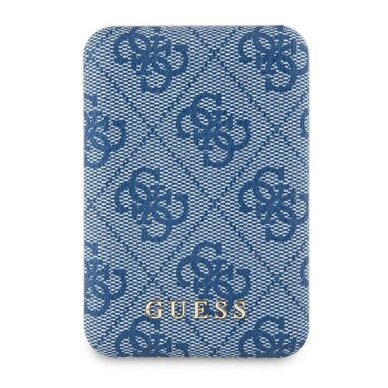 Išorinė baterija Guess GUPB5FP4EMGB 5000 mAh 15 W indukcinė su MagSafe – mėlyna, 4G Leather Metal Logo Išorinė baterija Guess GUPB5FP4EMGB 5000 mAh 15 W indukcinė su MagSafe – mėlyna, 4G Leather Metal Logo