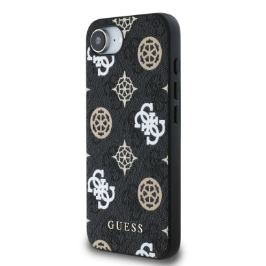 Guess PU 4G Peony Dėklas with MagSafe skirtas iPhone 16e - Juodas 3