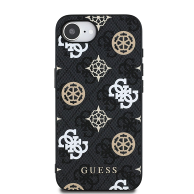 Guess PU 4G Peony Dėklas with MagSafe skirtas iPhone 16e - Juodas 4