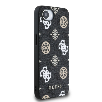 Guess PU 4G Peony Dėklas with MagSafe skirtas iPhone 16e - Juodas 5