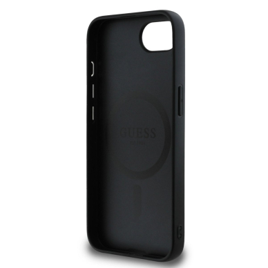 Guess PU 4G Peony Dėklas with MagSafe skirtas iPhone 16e - Juodas 6