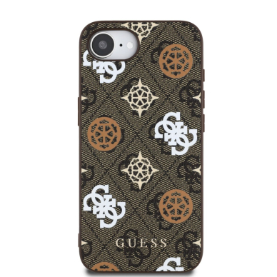 Guess PU 4G Peony Dėklas with MagSafe skirtas iPhone 16e - Rudas 4