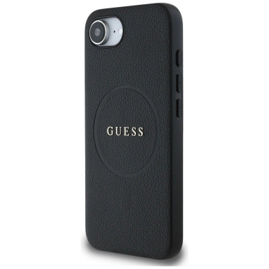 Guess PU Grained Classic Logo Dėklas with MagSafe skirtas iPhone 16e - Juodas 1 Guess PU Grained Classic Logo Dėklas with MagSafe skirtas iPhone 16e - Juodas 1