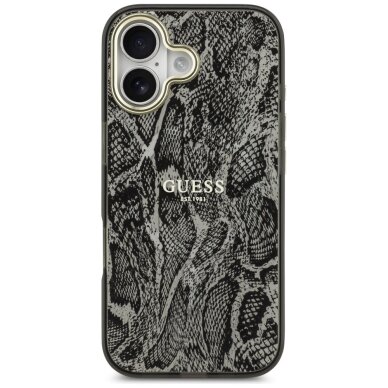 iPhone 17 Guess Python Pattern MagSafe dėklas – juodas 2