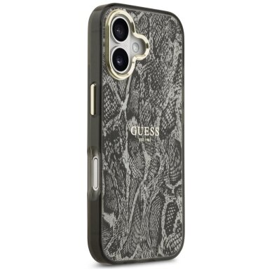 iPhone 17 Guess Python Pattern MagSafe dėklas – juodas 3 iPhone 17 Guess Python Pattern MagSafe dėklas – juodas 3