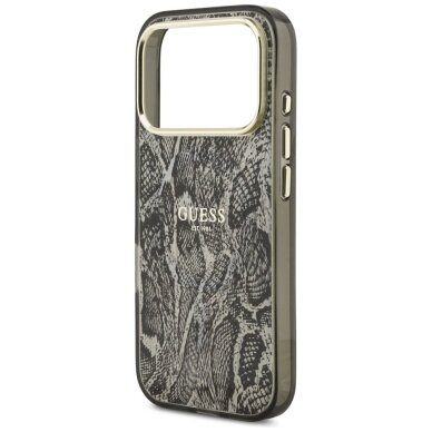 iPhone 17 Pro Guess Python Pattern MagSafe dėklas – juodas 5 iPhone 17 Pro Guess Python Pattern MagSafe dėklas – juodas 5