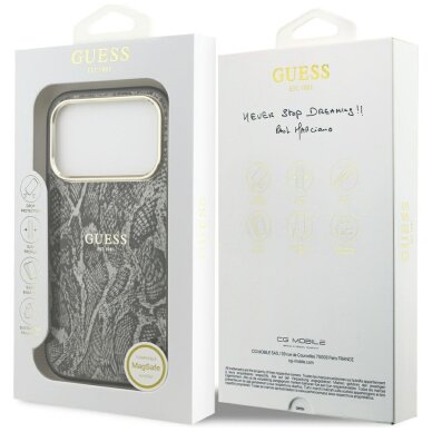 iPhone 17 Pro Guess Python Pattern MagSafe dėklas – juodas 7 iPhone 17 Pro Guess Python Pattern MagSafe dėklas – juodas 7