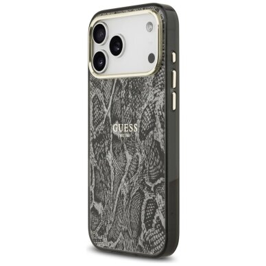 iPhone 17 Pro Max Guess Python Pattern MagSafe dėklas – juodas 1