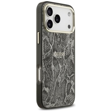 iPhone 17 Pro Max Guess Python Pattern MagSafe dėklas – juodas 3