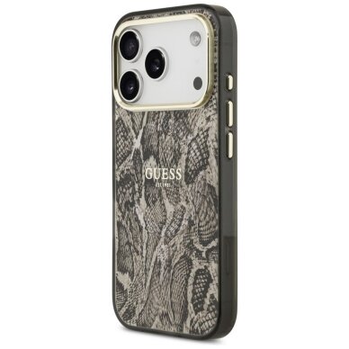 iPhone 17 Pro Max Guess Python Pattern MagSafe dėklas – rudas 1 iPhone 17 Pro Max Guess Python Pattern MagSafe dėklas – rudas 1