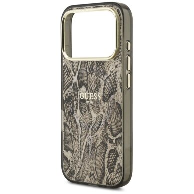 iPhone 17 Pro Max Guess Python Pattern MagSafe dėklas – rudas 5 iPhone 17 Pro Max Guess Python Pattern MagSafe dėklas – rudas 5