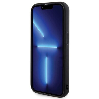 iPhone 15 Pro Max dėklas Guess Quilted Metal Logo – juodas 4