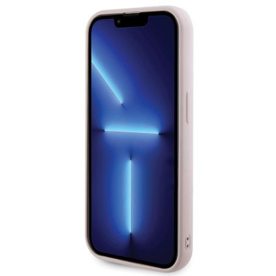 Dėklas Guess Quilted Metal Logo iPhone 15 Pro Max - Rožinis 4 Dėklas Guess Quilted Metal Logo iPhone 15 Pro Max - Rožinis 4