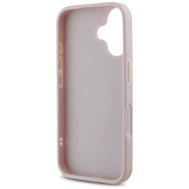 iPhone 16 – Guess Quilted Metal Logo dėklas - Rožinis 6