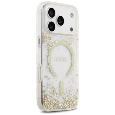 iPhone 17 Pro Guess Resin Bottom Glitter MagSafe dėklas – auksinis 3 iPhone 17 Pro Guess Resin Bottom Glitter MagSafe dėklas – auksinis 3