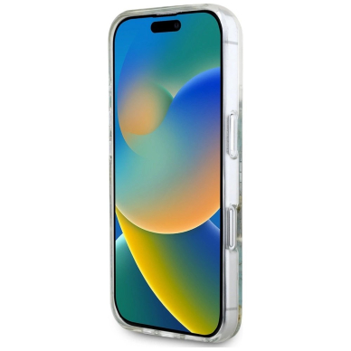 iPhone 16 – Guess Resin Flowers Glitter MagSafe dėklas - Skaidriai žalias 4 iPhone 16 – Guess Resin Flowers Glitter MagSafe dėklas - Skaidriai žalias 4