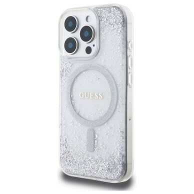 iPhone 16 Pro Guess Resin Gradient Glitter MagSafe dėklas – sidabrinis 1 iPhone 16 Pro Guess Resin Gradient Glitter MagSafe dėklas – sidabrinis 1