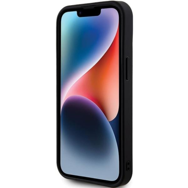 Guess Rhinestone Metal Logo Dėklas skirta iPhone 15 - rožinis 4 Guess Rhinestone Metal Logo Dėklas skirta iPhone 15 - rožinis 4