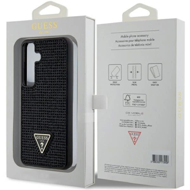 Guess Rhinestone Triangle Dėklas skirtas Samsung Galaxy S24 - Juodas 7