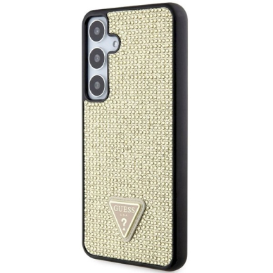 Originalus Guess dėklas Rhinestone TriangleSamsung Galaxy S24+ - Auksinis 1 Originalus Guess dėklas Rhinestone TriangleSamsung Galaxy S24+ - Auksinis 1
