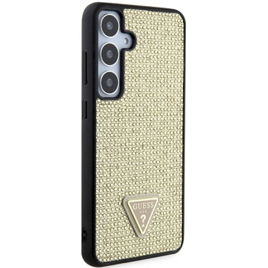 Guess Rhinestone Triangle Dėklas skirtas Samsung Galaxy S24 - Auksinis 3