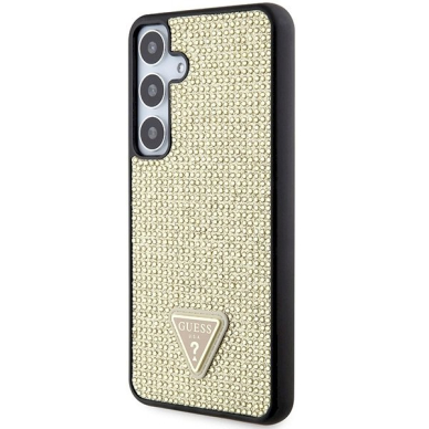 Guess Rhinestone Triangle Dėklas skirtas Samsung Galaxy S24 - Auksinis 1