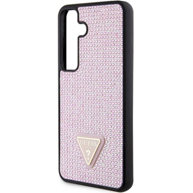 Guess Rhinestone Triangle Dėklas skirtas Samsung Galaxy S24 - Rožinis 5