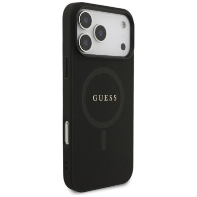 iPhone 17 Pro Max Guess Saffiano Classic Logo MagSafe dėklas – juodas 3 iPhone 17 Pro Max Guess Saffiano Classic Logo MagSafe dėklas – juodas 3