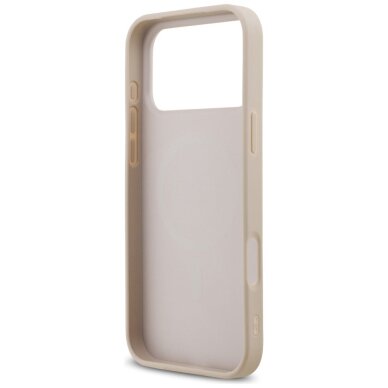 iPhone 17 Pro Max dėklas Guess Saffiano Classic Logo su MagSafe – rožinis 6