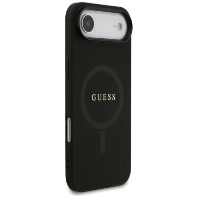 iPhone Air Guess Saffiano Classic Logo MagSafe dėklas – juodas 3